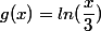 g(x) = ln(\dfrac{x}{3})